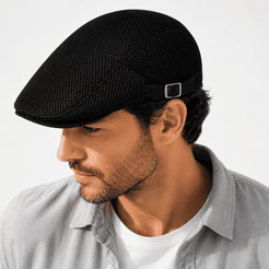 Boné Boina Masculina Gatsby Tela Respirável Ajustável Moderna Chapéu Verão Vintage Retrô Telinha Redinha