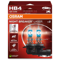Par Lâmpada Osram Night Breaker Laser Hb4 Laser 150% + Luz 12V 51W 9006