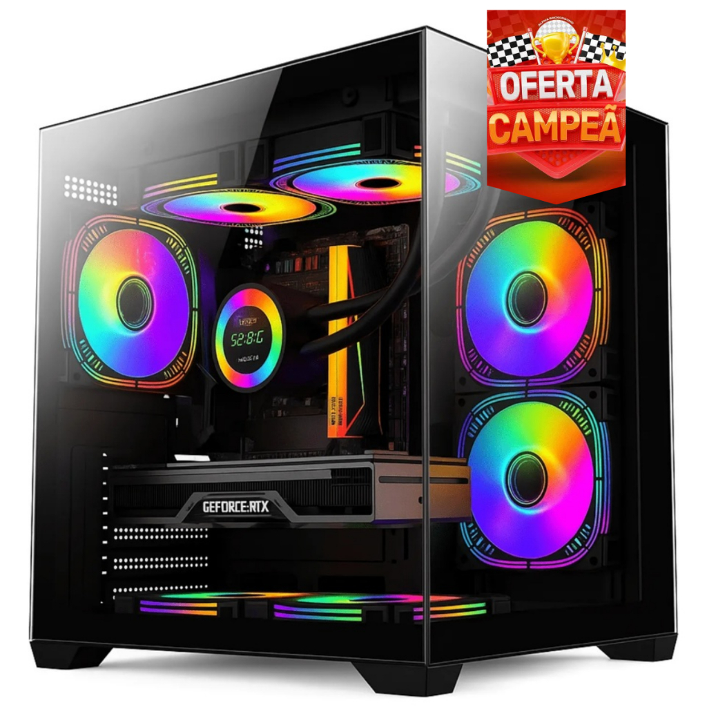 PC Gamer DDR4 AMD Ryzen 5 5500 Placa de vídeo RTX 3050 Memoria RAM 16GB SSD 1TB