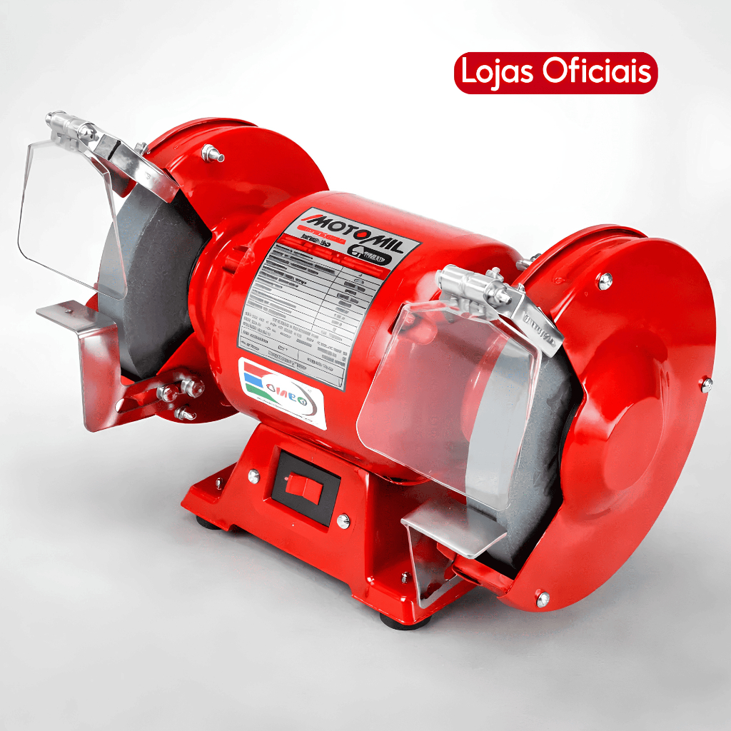 Motoesmeril De Bancada Motomil Mmi-50 360W (220V) 6'' polegadas Com 2 Rebolos Profissional afiador