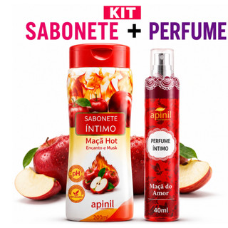 Sabonete Íntimo Apinil Feminino  200ml + Perfume Sensual 40ml Várias Fragrâncias