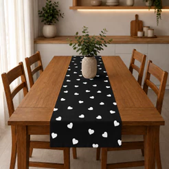 Caminho centro trilho Passadeira de mesa Algodão 0,45x1,50cm Decoração pra mesa Posta