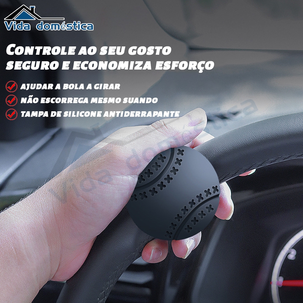 Alça auxiliar para volante de carro, booster para caminhão, bola giratória com botão, alça auxiliar para volante de