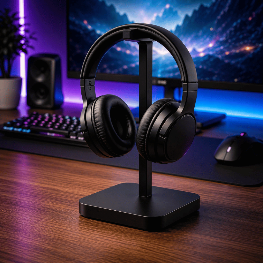 Suporte para Headset Gamer de Mesa Universal Organizador Fone Setup Minimalista