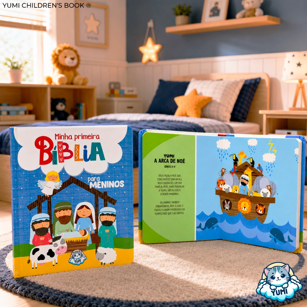Livro Infantil Minha Primeira Bíblia Para Meninos Capa Almofadada | Histórias da Bíblia Ilustrada · foto 2