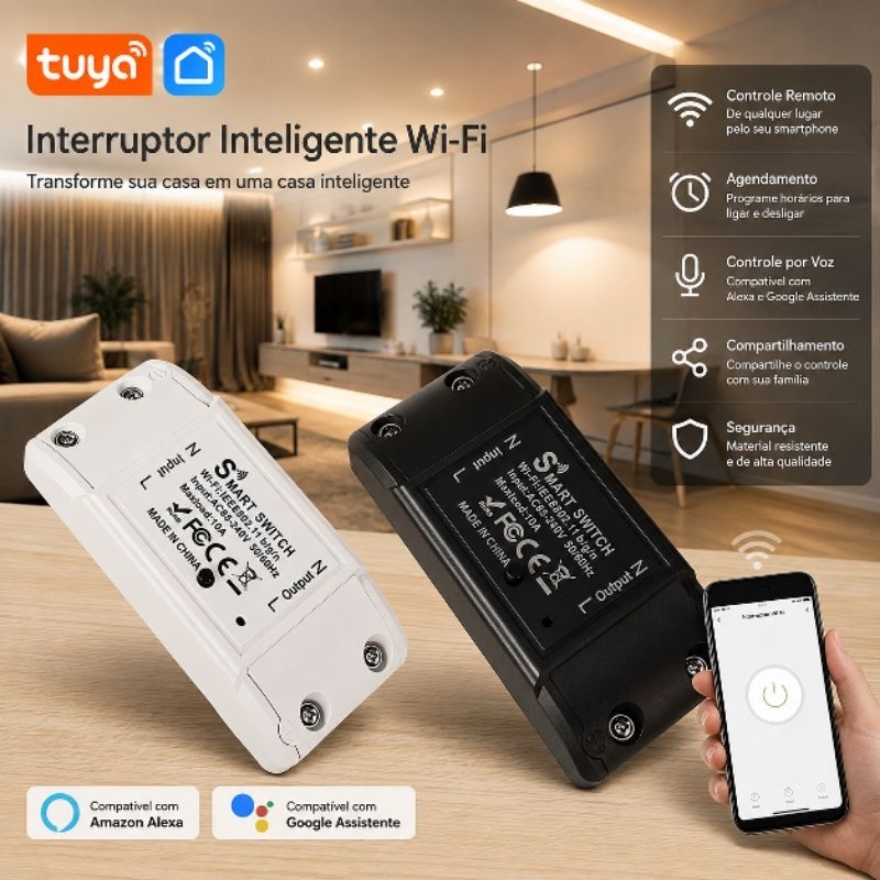 Interruptor Inteligente Wi-fi Smart Automação Residencial Google Alexa Smart Life