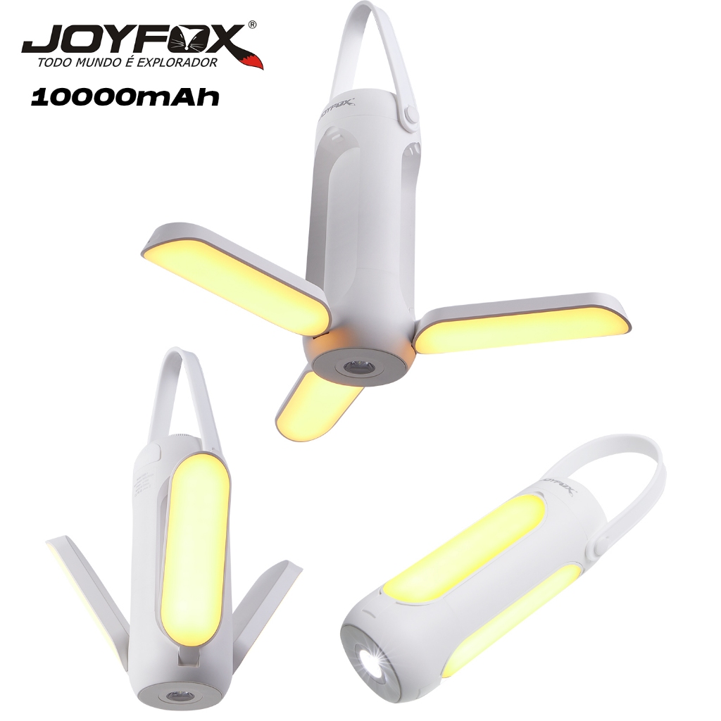 Lanterna LED 2em1 Portátil Recarregável p/ Camping + Casa c/ Sensor Movimento