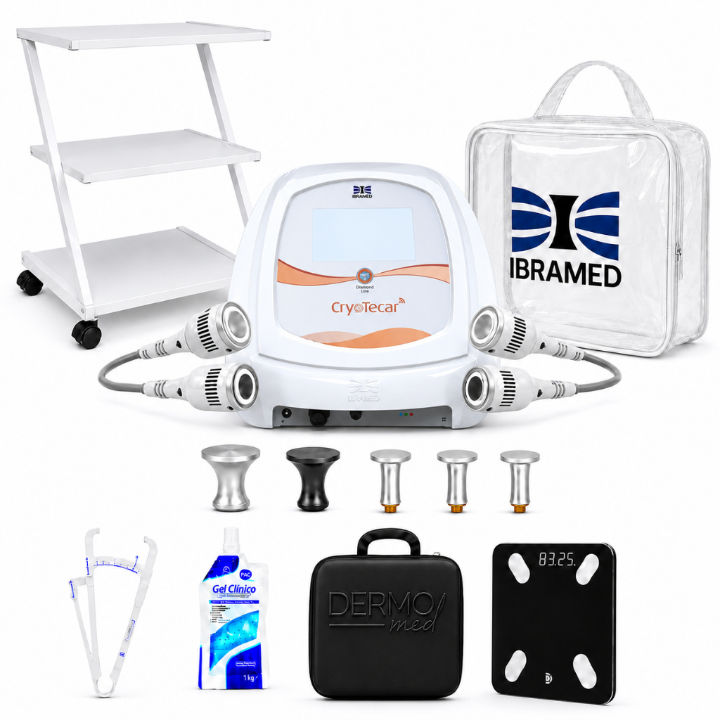 Kit Cryotecar Equipamento de Criofrequência Radiofrequência e Tecarterapia - Ibramed