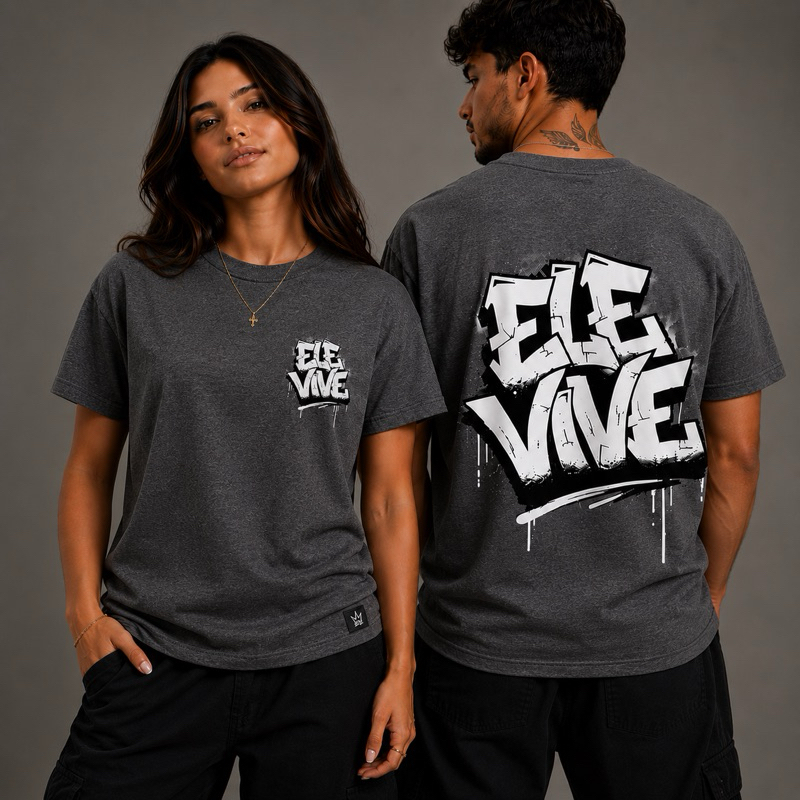Camiseta Gospel Masculina/Feminina Ele Vive Streetwear Algodão Premium Confortável Caimento Perfeito Linda Frete Grátis
