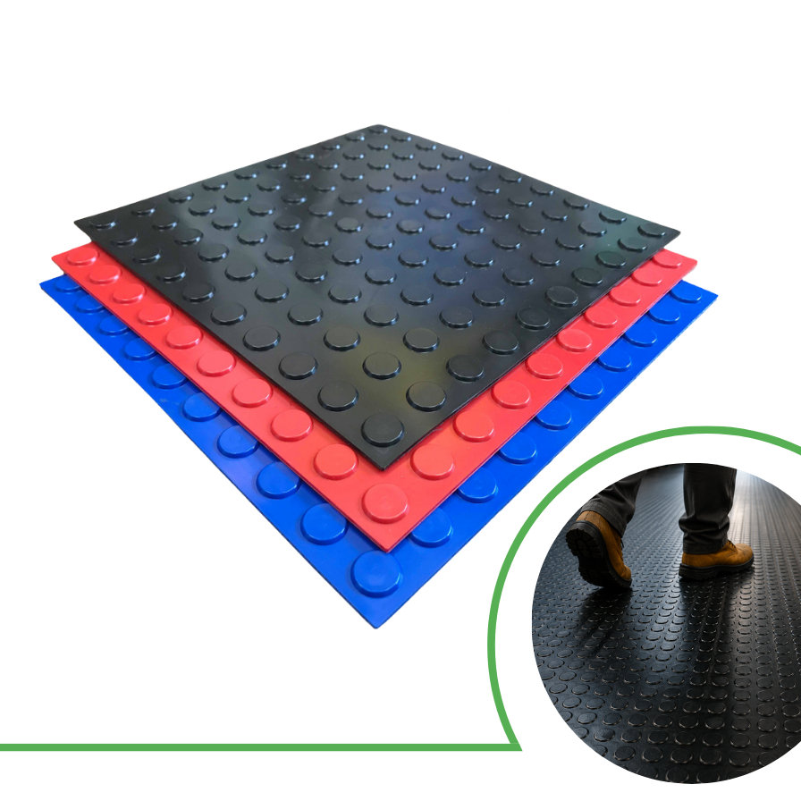 KIT 11 Piso Moeda Pastilhado Antiderrapante Para Academia, Comércio, Escadas e Rampas 30X30CM PVC