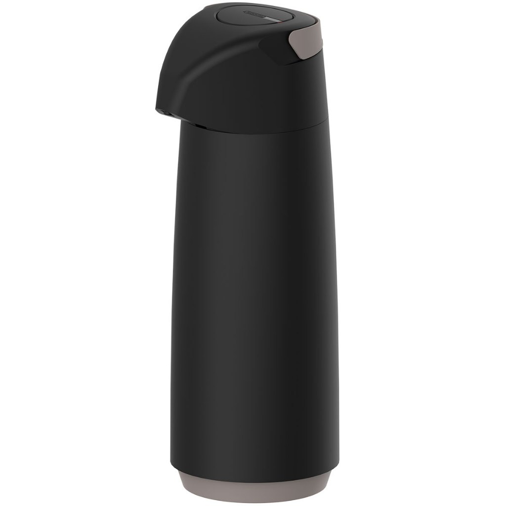 Garrafa Térmica Tramontina Exata 1,8 Litros Preto/Bege Com Ampola de Vidro