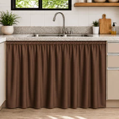 Cortina Pia Oxford Cozinha 1,50 Metros Por 80 Cm De Altura