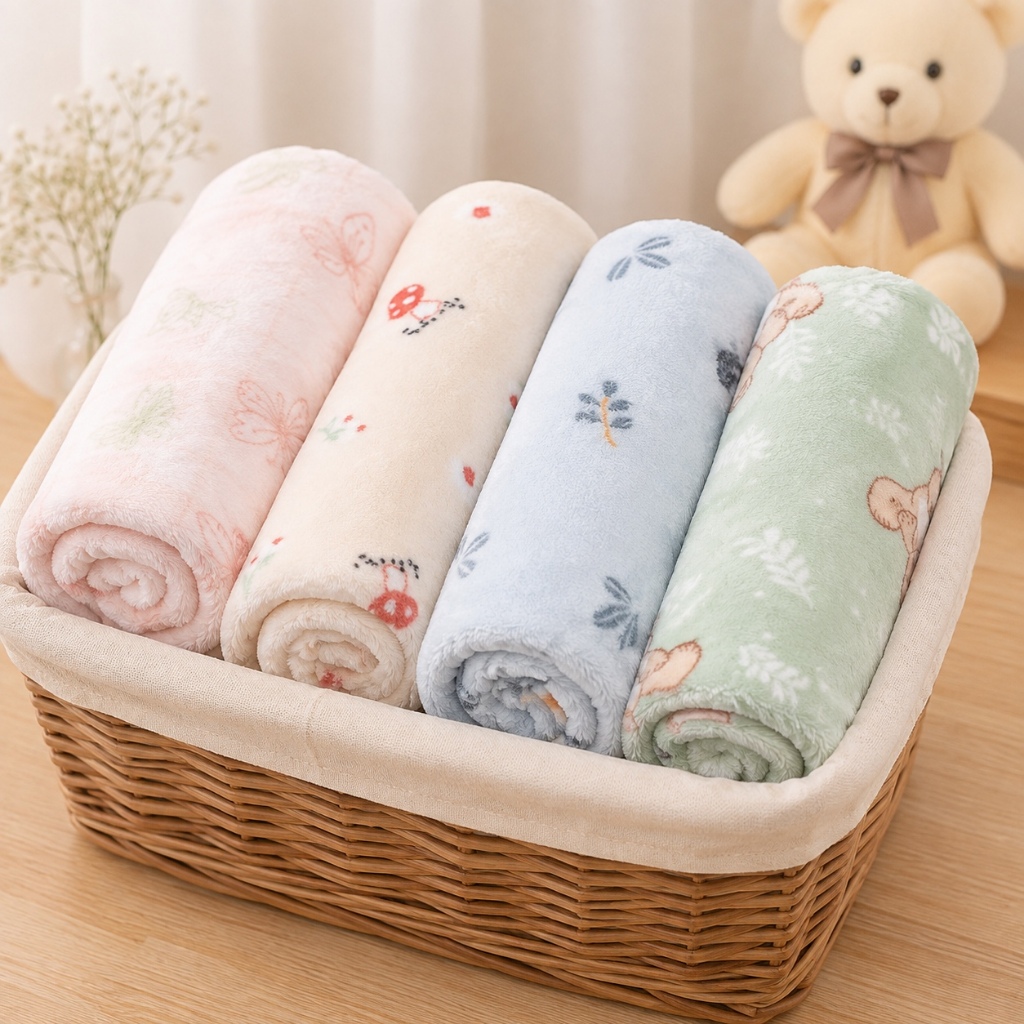 COBERTOR MANTA DE MICROFIBRA PARA BEBE PAPI MACIA FOFA QUENTINHA 90X85CM PAPI BABY ESTAMPADO