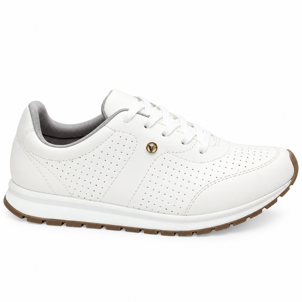 Tênis Via Uno Casual Feminino Branco - Conforto e Estilo Moderno