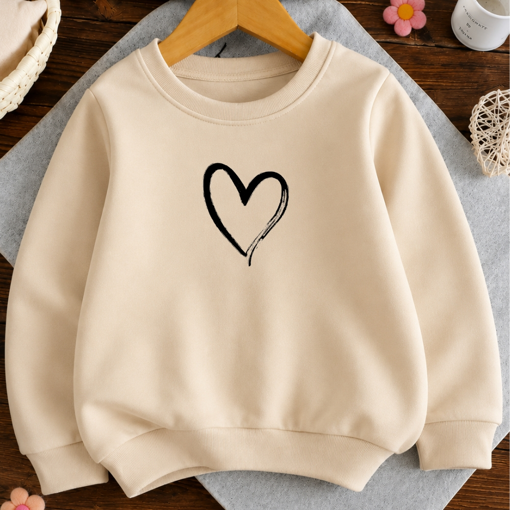 Moletom juvenil e infantil meninas blusa de frio careca estampa coração tam 02 a 16