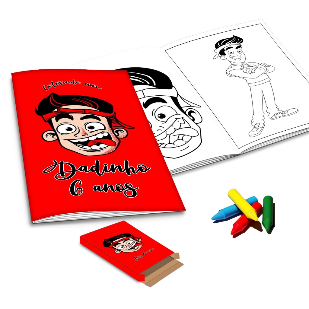 Livrinho de colorir Enaldinho Personalizado Para Lembrancinhas De Festa E Aniversário Com Nome E Idade