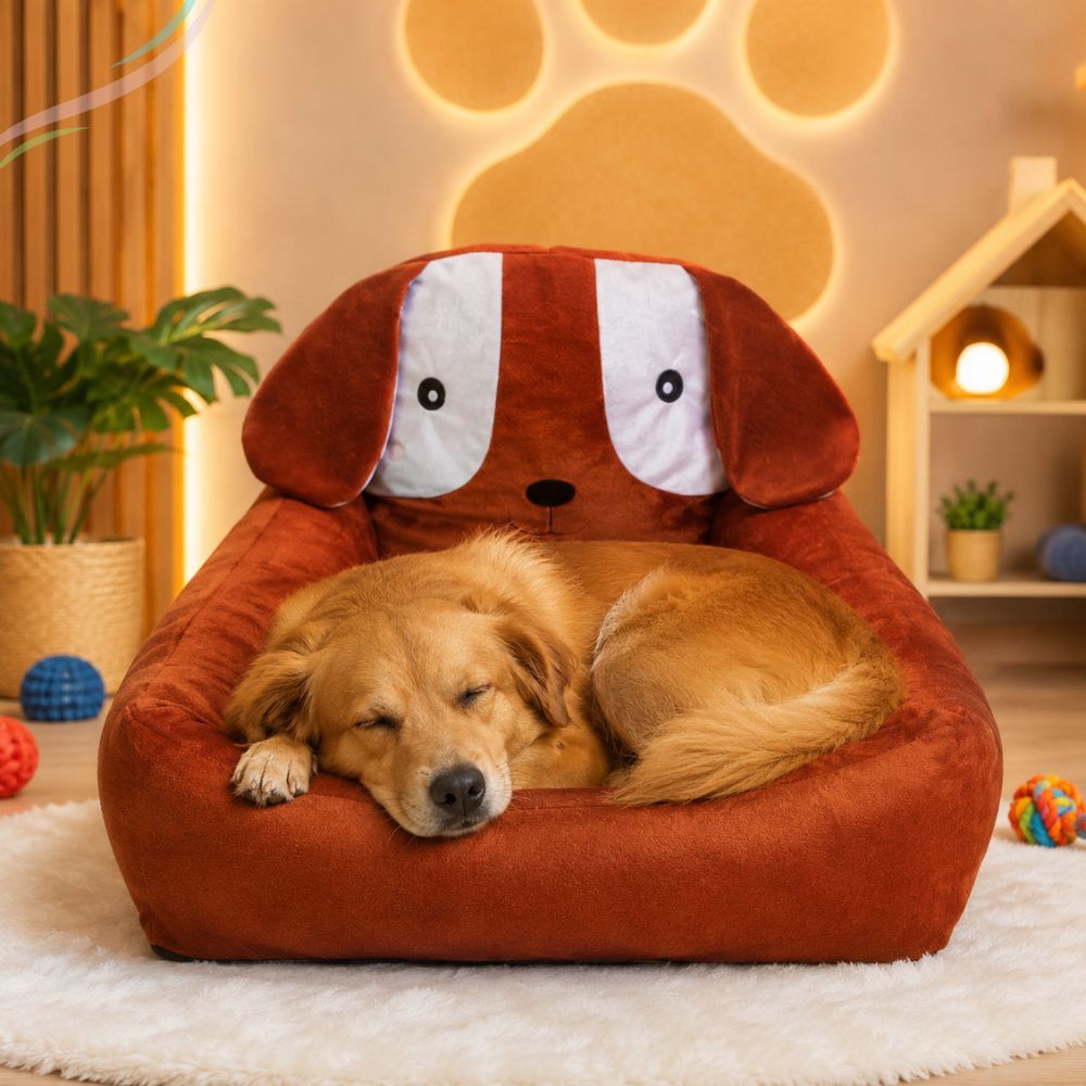 Caminha Pet G com Cabeceira e Colchonete para Cães e Gatos Grandes Super Macia Fofinha com Zíper Lavável Confortável