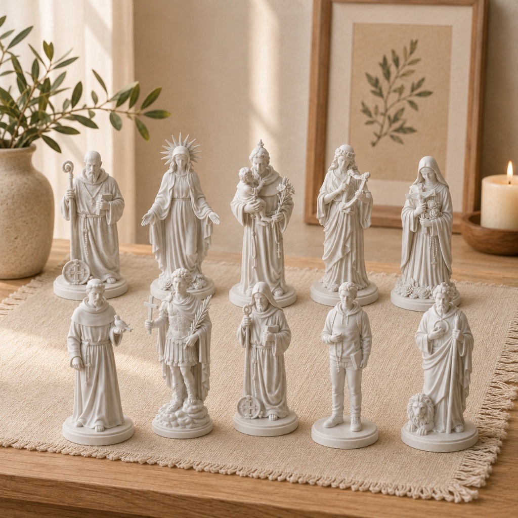 Imagem Santo Católico Religiosa Decorativa para Altar Oratório Capela Casa Presente Fé Decoração Católica