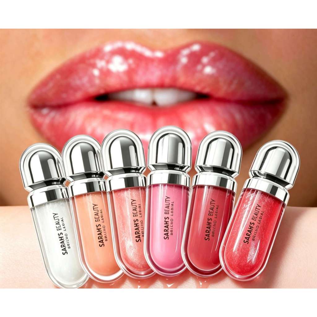 Kit 6 Gloss Labial Sarah's Beauty Brilho Intenso Hidratante, Varias Cores Maquiagem Labial Pronta Entrega Hot Sale
