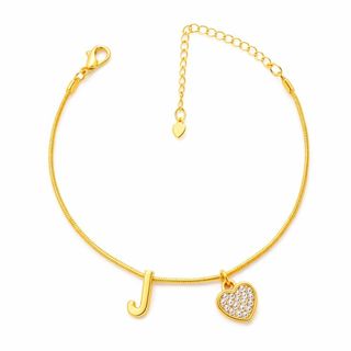 Kit 14 Pulseiras Madrinhas Com Coração Folheadas A Ouro 18k