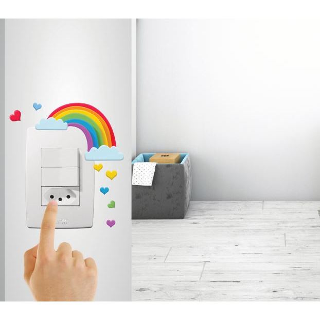 Adesivo de Interruptor Arco Iris Mod02