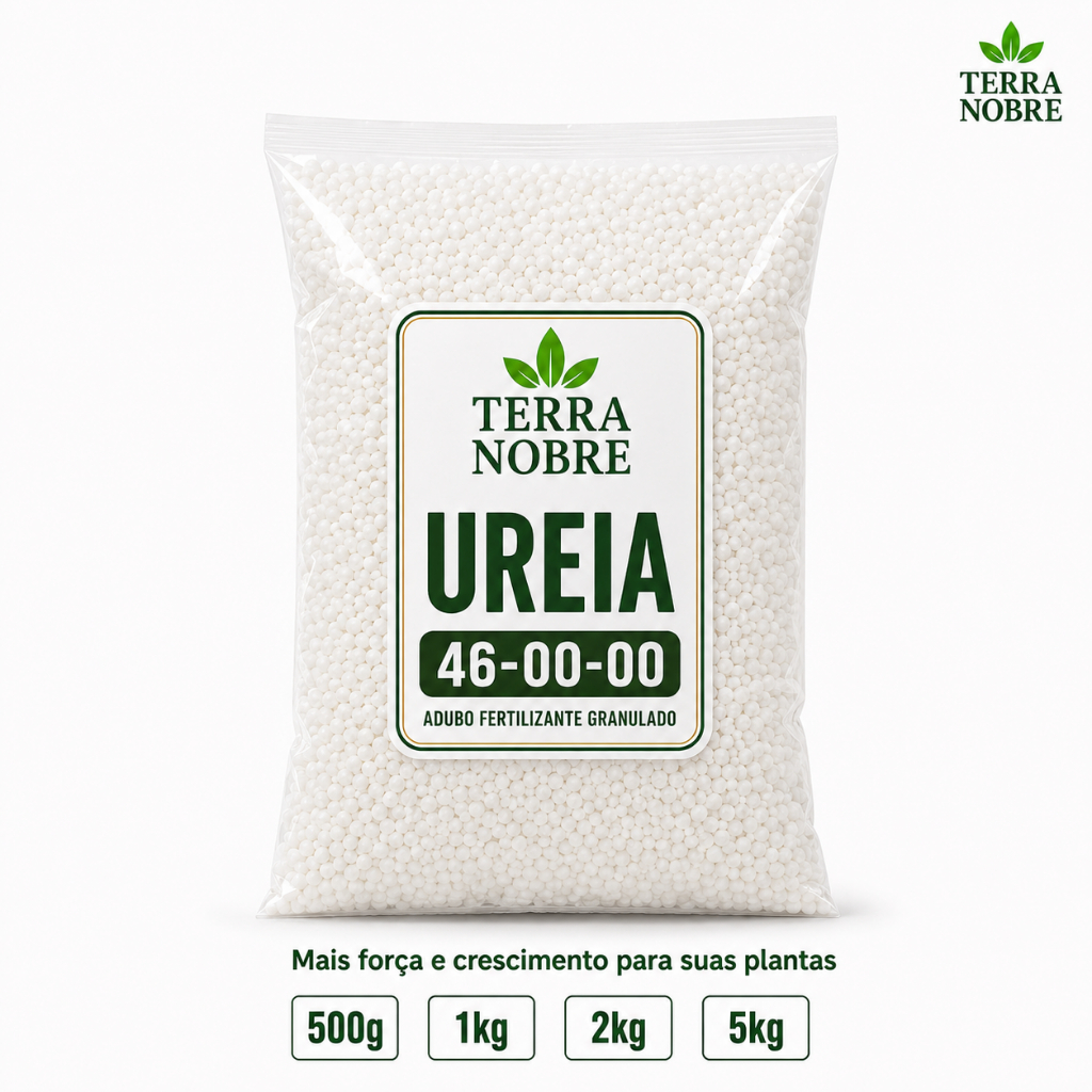 Ureia Agrícola 46% Nitrogênio 46-00-00 Terra Nobre Adubo Fertilizante para Plantas Gramados Hortas Frutíferas Flores