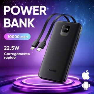 Power Bank Basike 10000mAh 22.5W Carregador Portátil Turbo Powerbank Tipo C Lightning