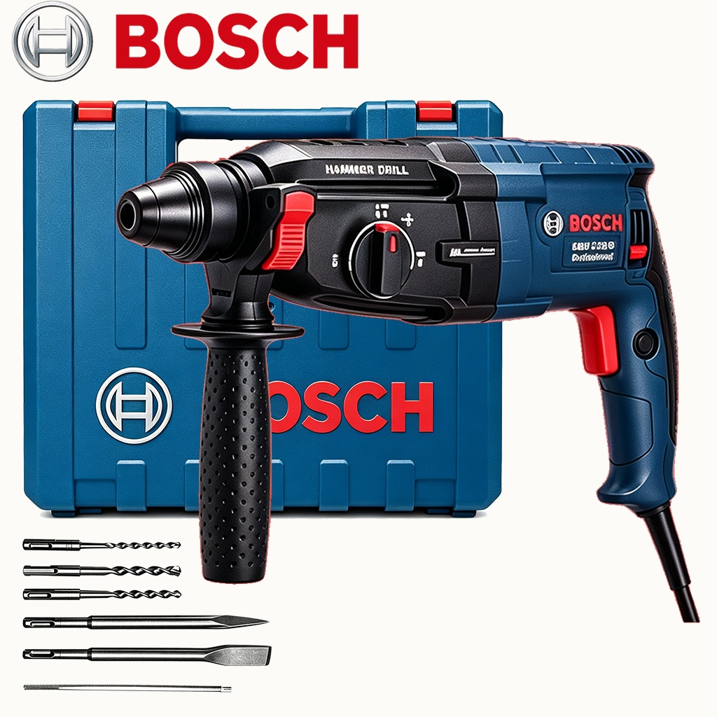 Bosch GBH 2-28D Martelete Furadeira de Impacto Rotativo 5kg Rompedor Demolidor Perfurador 1600w Com Acessorios Original
