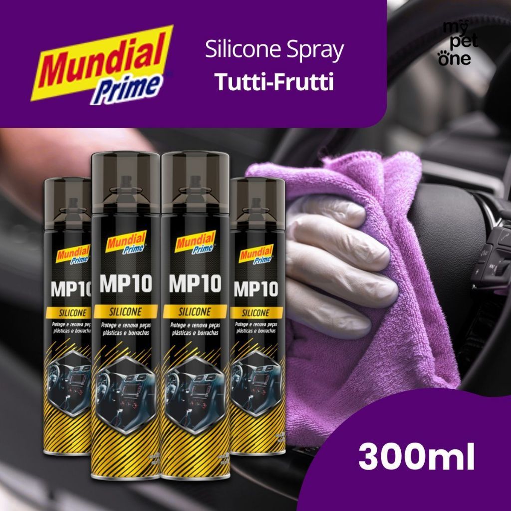 Silicone Antiestático Restaurador de Painel Spray Tutti Frutti 300ml - MP10 Mundial Prime