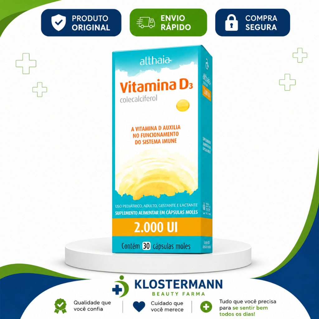 Vitamina D3 2000Ui 30 Cápsulas Gel - Althaia