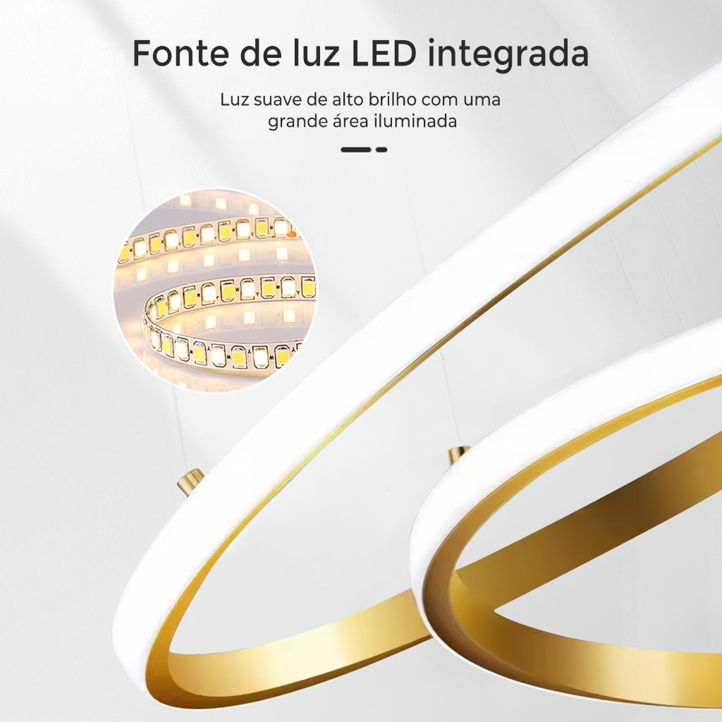 Lustre para sala Lustre Pendente Cozinha Luminária de Teto Led Nordic Moderno Decoração Para Sala — imagem 2 de 2
