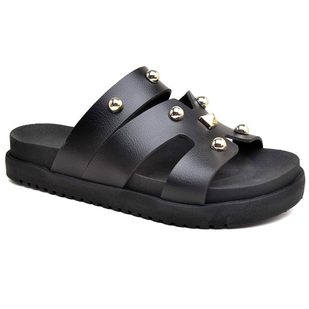 Sandalia Feminina Papete Snapshoes Plataforma  Birken Luxo Rasteira Feminina