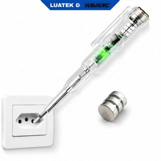 Caneta Teste Elétrica LUATEK Detector de Tensão 70-250V Chave Teste Fase Neutro Fio Rompido LWJ-333