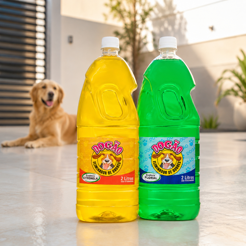 Kit Eliminador de Odores Dogão 2L Citronela e Floral para Canil e Quintal