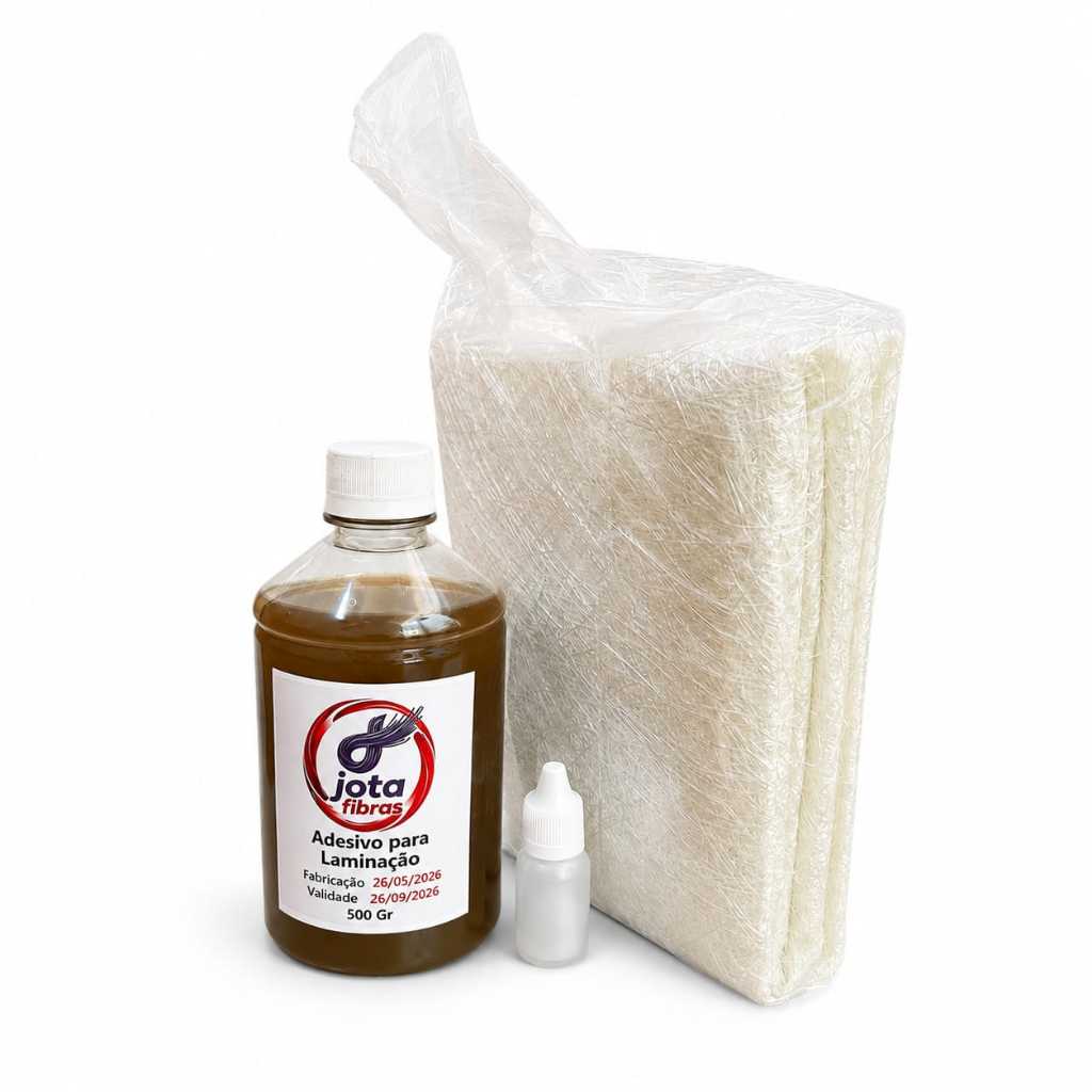 Kit Reparo Manta Fibra de Vidro 500g + Adesivo 500g