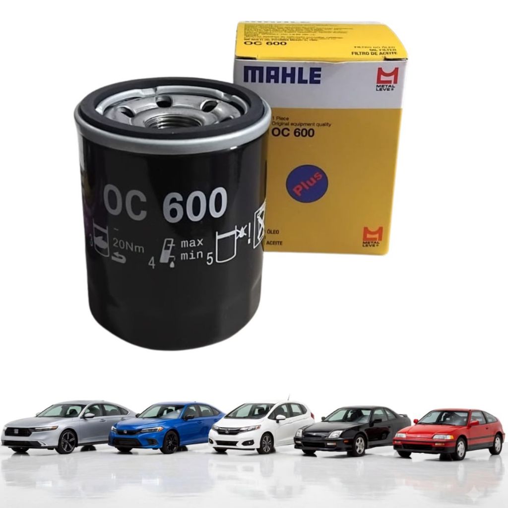 Filtro de Óleo Motor Mahle OC600 Original Honda Accord City Civic CRV Fit Nissan Renault Mazda Mitsubishi