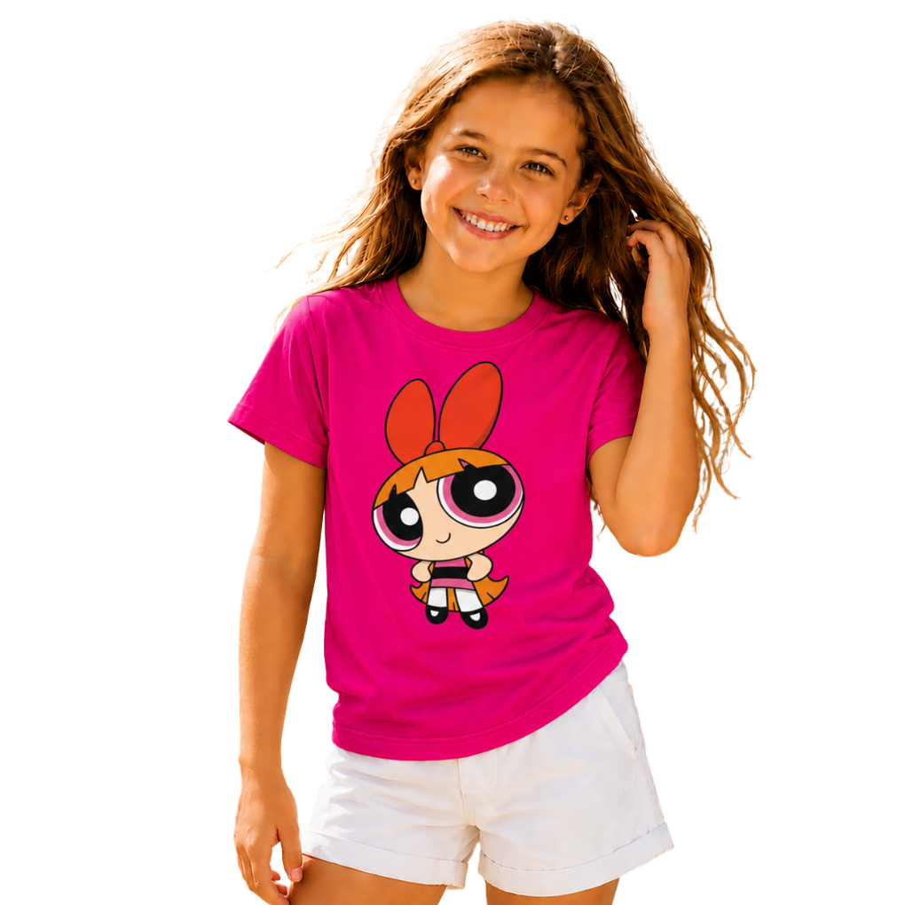 Camiseta meninas super poderosa lindinha Infantil