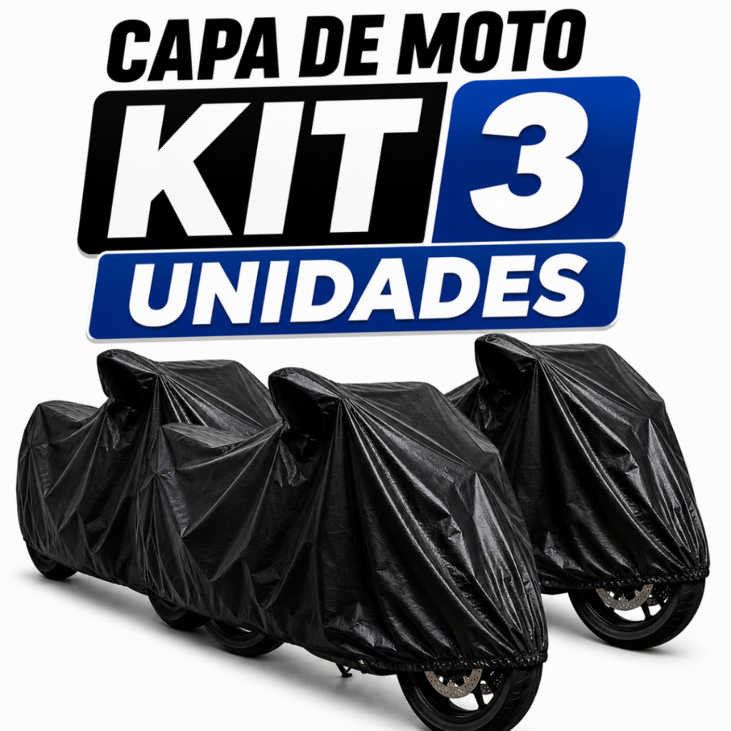 kit 3 Capa de Cobrir Moto Anti-Uv Protetora Anti-Risco proteção térmica resistente chuva sol P,M,G