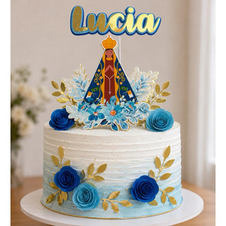Topo de Bolo Nossa Senhora Aparecida Personalizado