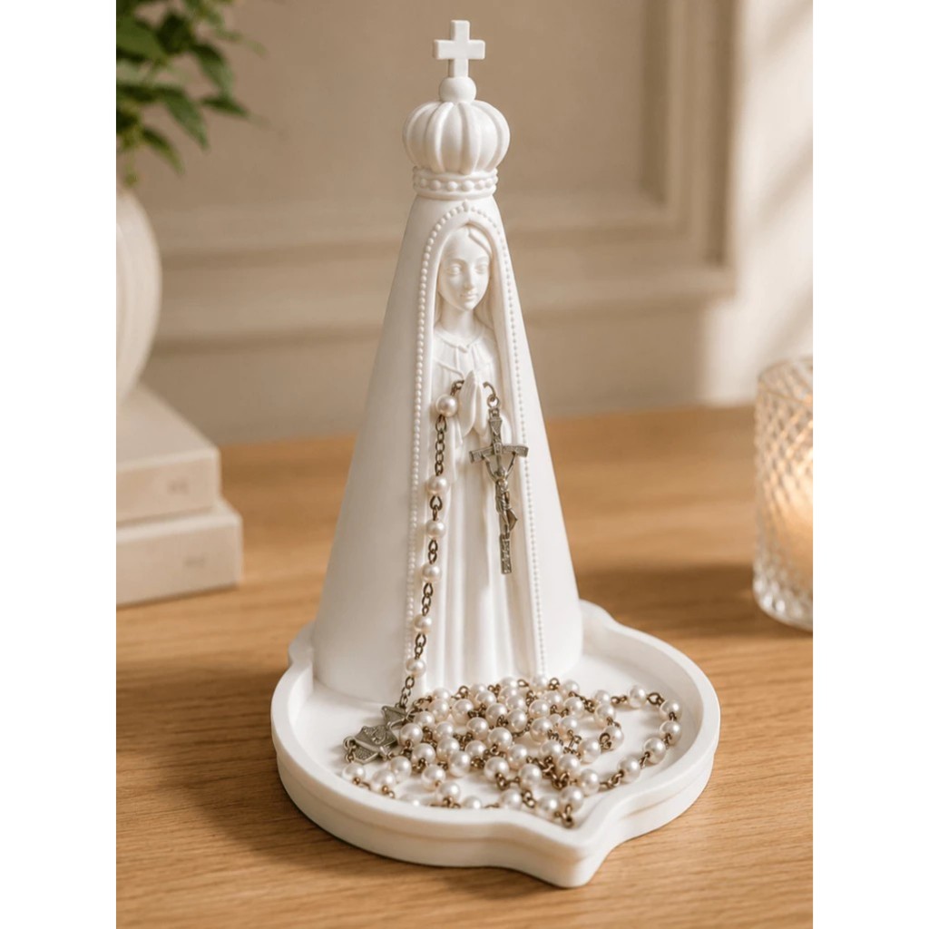 Nossa Senhora Aparecida Porta Terço 17cm Santinha Imagem Religiosa Decoração Casa