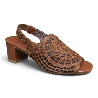 SANDÁLIA MEL VALENTINA FLATS 457010 SALTO SLINGBACK TRAMADA
