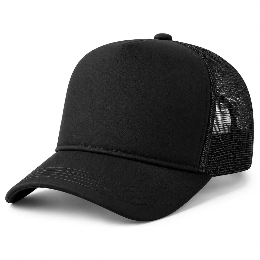 Kit 6 Bonés Lisos Trucker Aba Curva De Telinha Com 6 Costuras Ideal Para Estampar Bordar