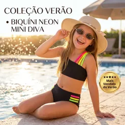 Biquini infantil menina moda verão feminino conjunto 2 ao 16 anos 1 ou 2 Peças
