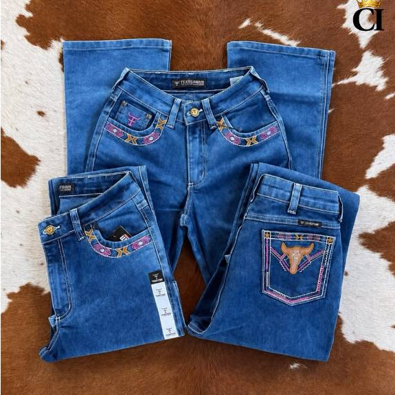 Calça Jeans Feminina Country para Rodeio e Festa