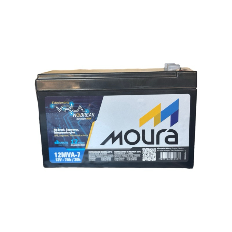 Nobreak VRLA Moura Selada 12V  7ah- Sistema de Alarme - 12 Meses de Garantia