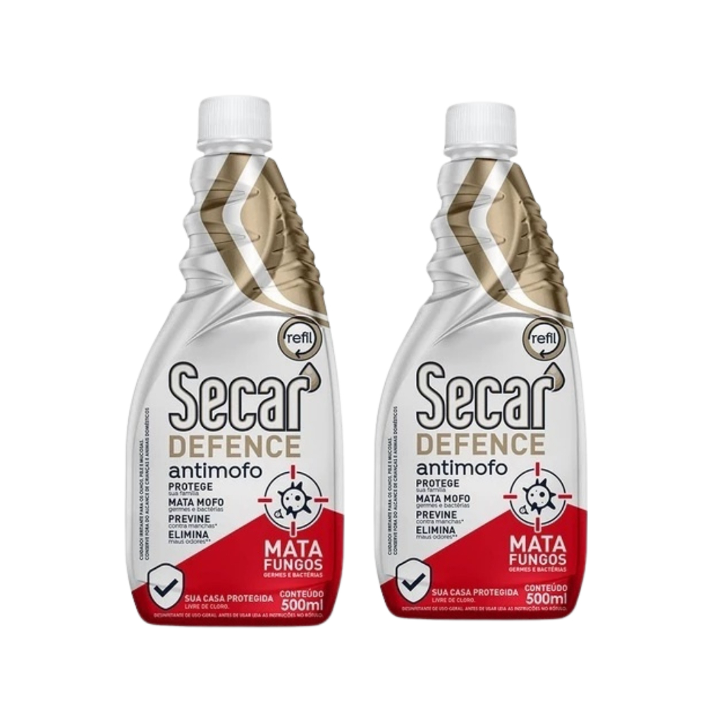 Kit 2un Spray Anti Mofo Secar Defense 500ml — imagem 2 de 2