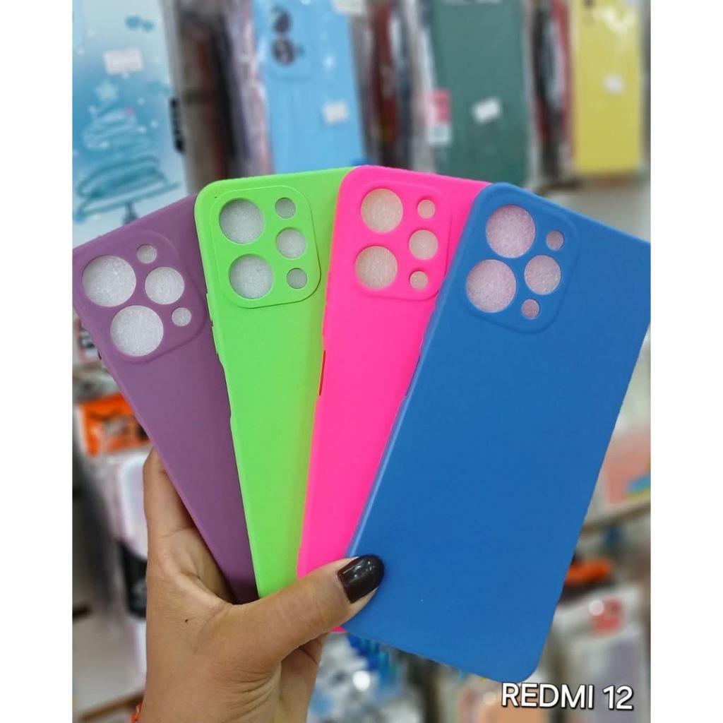 Kit 5 ou 3 Peças Capa Capinha Silicone Aveludado Cor Aleatória Proteção Excelente Qualidade Para REDMI NOTE XIAOMI