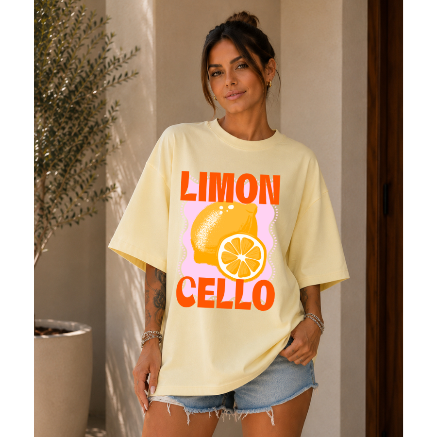 Camiseta Oversized Feminina Estampada Streetwear T-Shirt 100% Algodão Manga Larga Confortável Moda