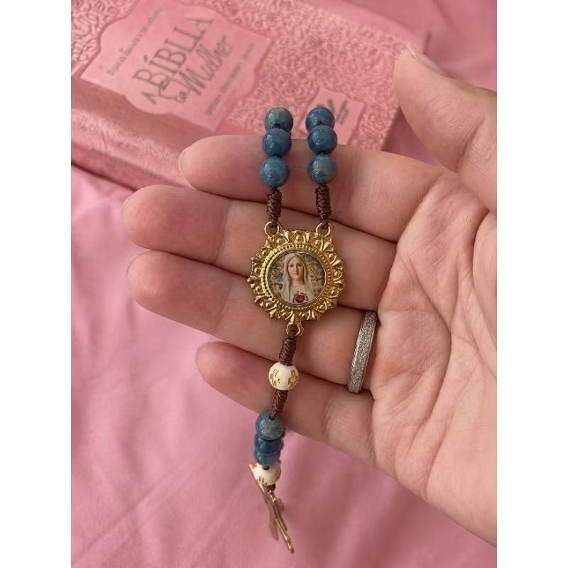 Terço personalizado, terço masculino, terço feminino, terço sagrado coração de Maria