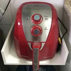 Suporte Para Airfryer Prateleira Mdf Branco Nicho Organizador para Cafeteira | Liquidificador | Batedeira | Eletros